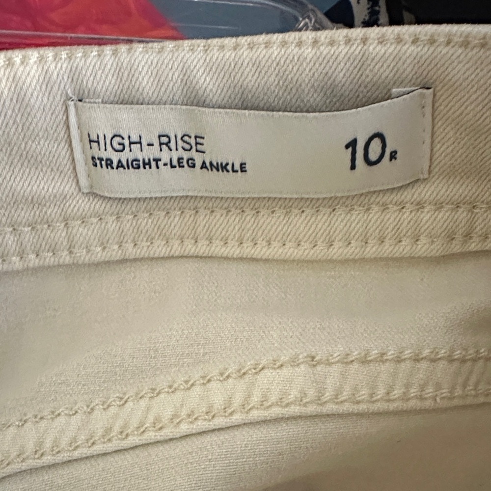 J. Jill High-Rise Cream Denim Jeans - Picture 9 of 12